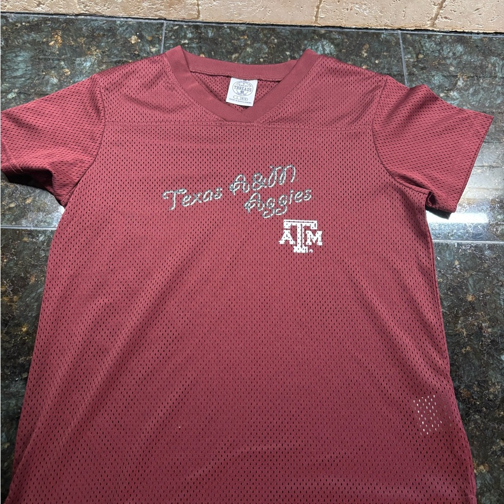 Texas A&M Aggies Maroon Mesh T-Shirt kids